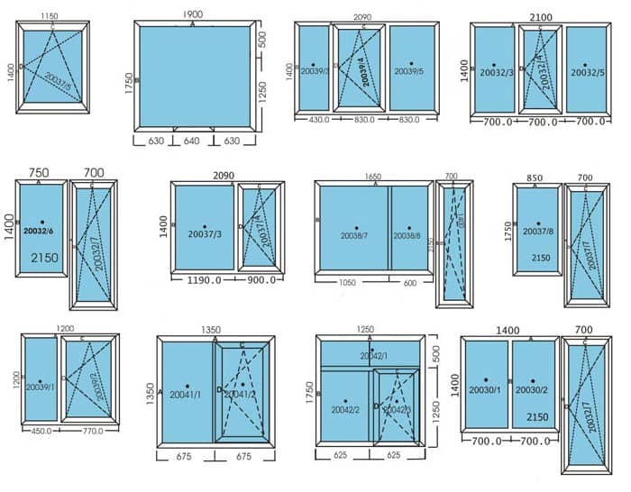 Стандартні розміри пластикових вікон для приватного будинку
